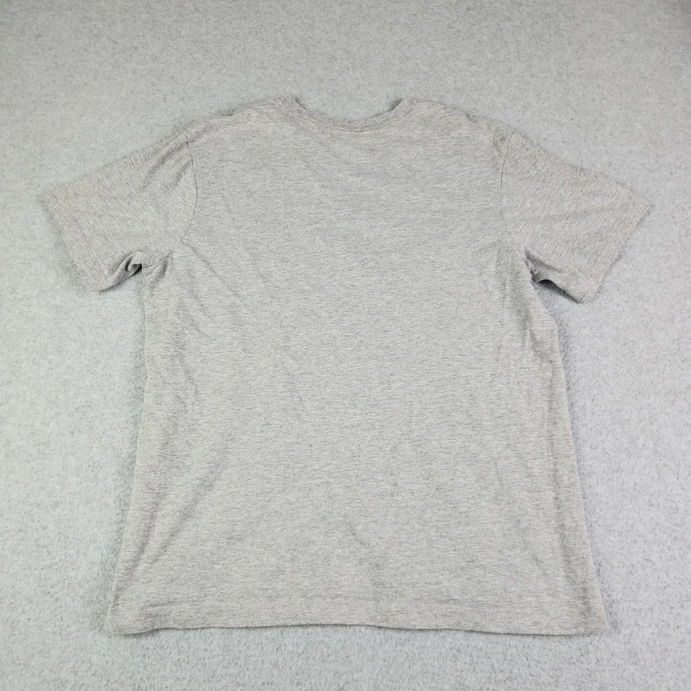Nike T-Shirt Mens Medium Gray Heathered Football Spell Out Logo Athletic Fit Tee